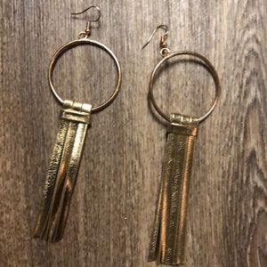 CHIC METALLIC FRINGE  EARRINGS